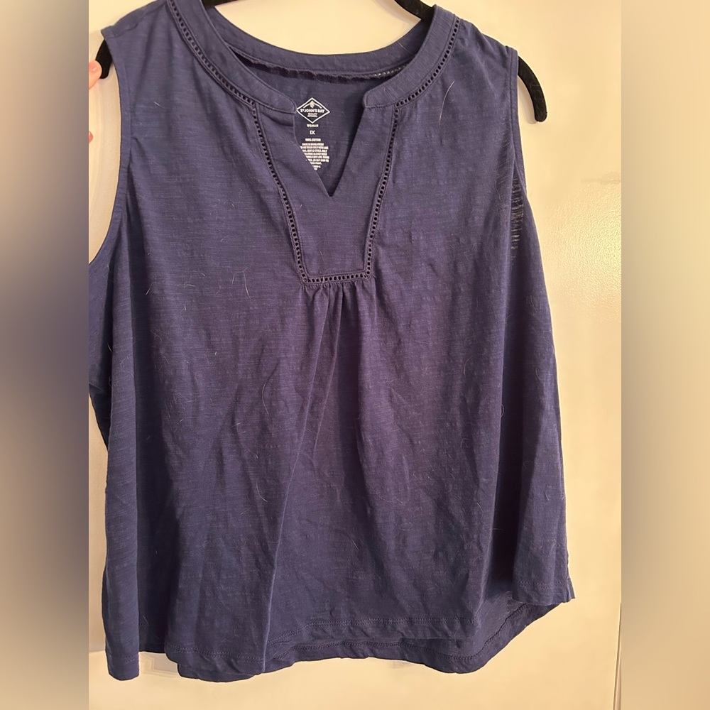 Navy blue cotton tank Size 1X
